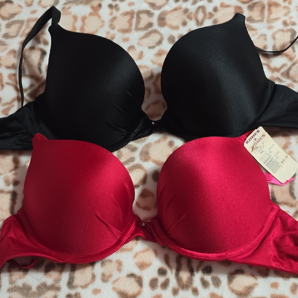 Maidenform Comfort Devotion Black and Red Bra Duo